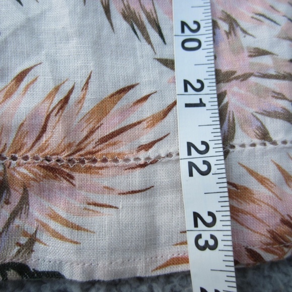 J.Jill Love Linen Top Womens PM 100% linen‎ Tropical Floral Bell Sleeve V-Neck - Picture 11 of 14